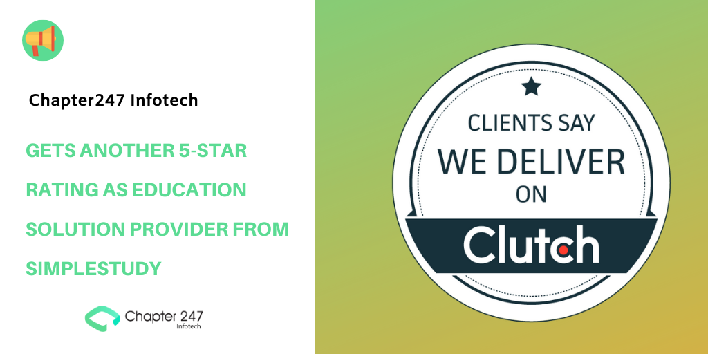 Chapter247 Infotech gets another 5-star rating as Education Solution Provider from SimpleStudy