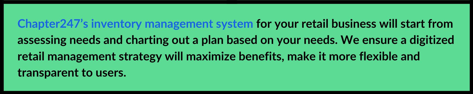 Chapter247’s inventory management system